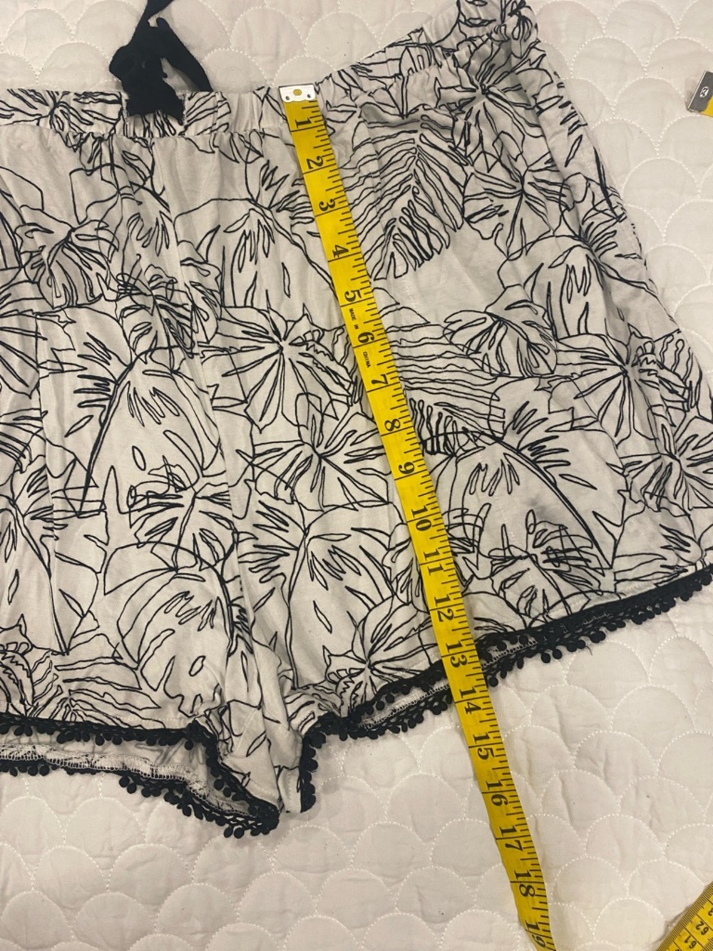 Soma Black & White Palm Print Sleep Shorts XL - Picture 4 of 5